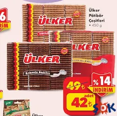 ÜLKER PÖTİBÖR BİSKÜVİ ÇEŞİTLERİ 450 G